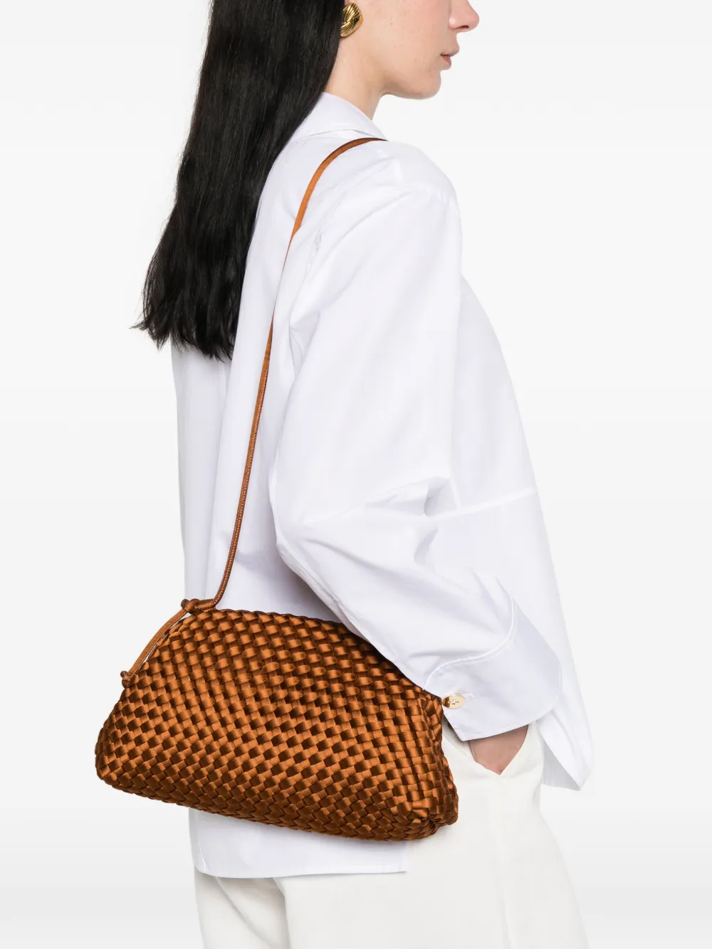  Marrea Woven Clutch Bag - Brown 