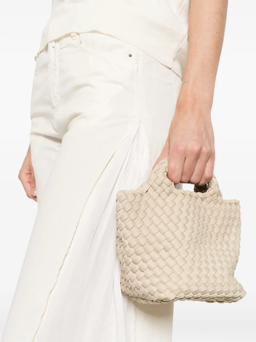  Marrea Marrea Woven Top-handle Shoulder Bag - Neutrals 