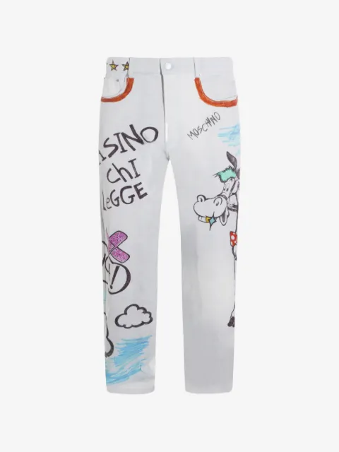 Moschino print jeans