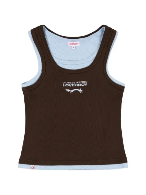 Charles Jeffrey Loverboy layered logo-print vest