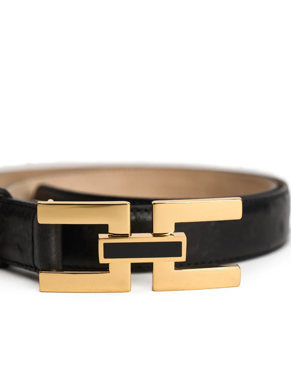  Elisabetta Franchi Logo Buckle Belt - Black 