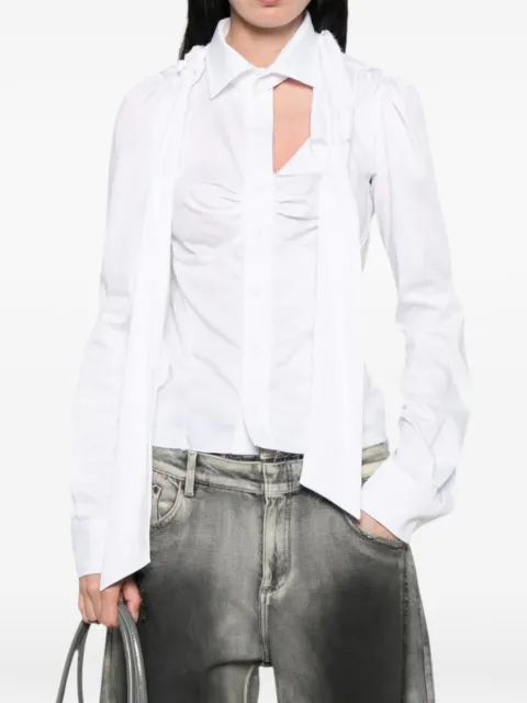Ottolinger knot-front asymmetrical shirt