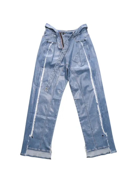 Ottolinger distressed metallic-effect jeans