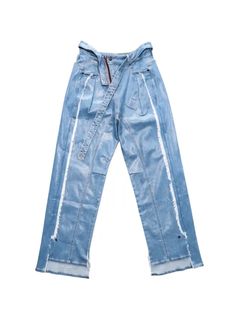 Ottolinger distressed metallic-effect jeans