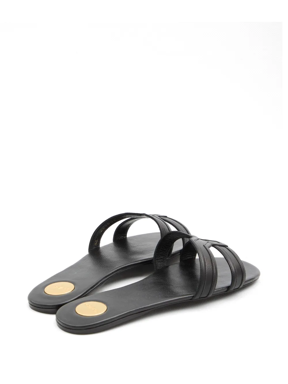 Saint Laurent Mabrouka double-strap sandals Zwart