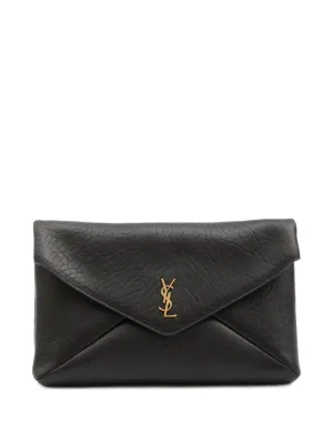 Saint Laurent Clutch YSL New Pouch Com Monograma | Preto | FARFETCH BR