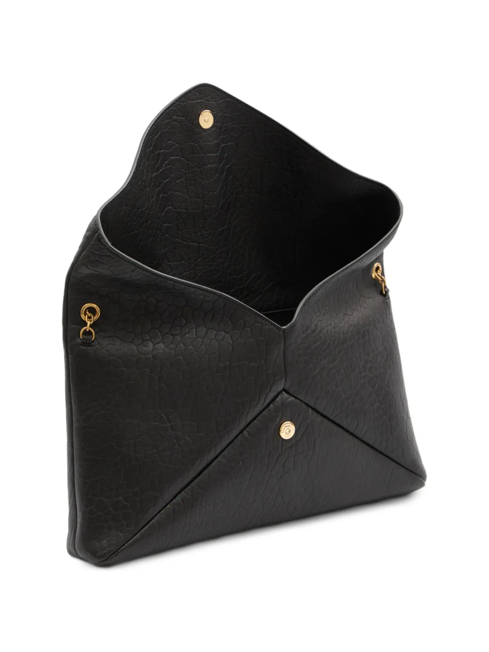 Saint Laurent Cassandre クラッチバッグ L | ブラック | FARFETCH JP