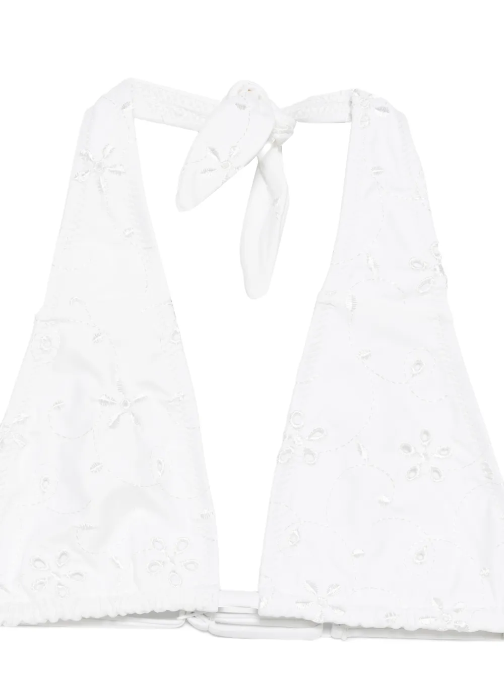MC2 Saint Barth Kids Aryanna bikini met geborduurde bloemen Wit