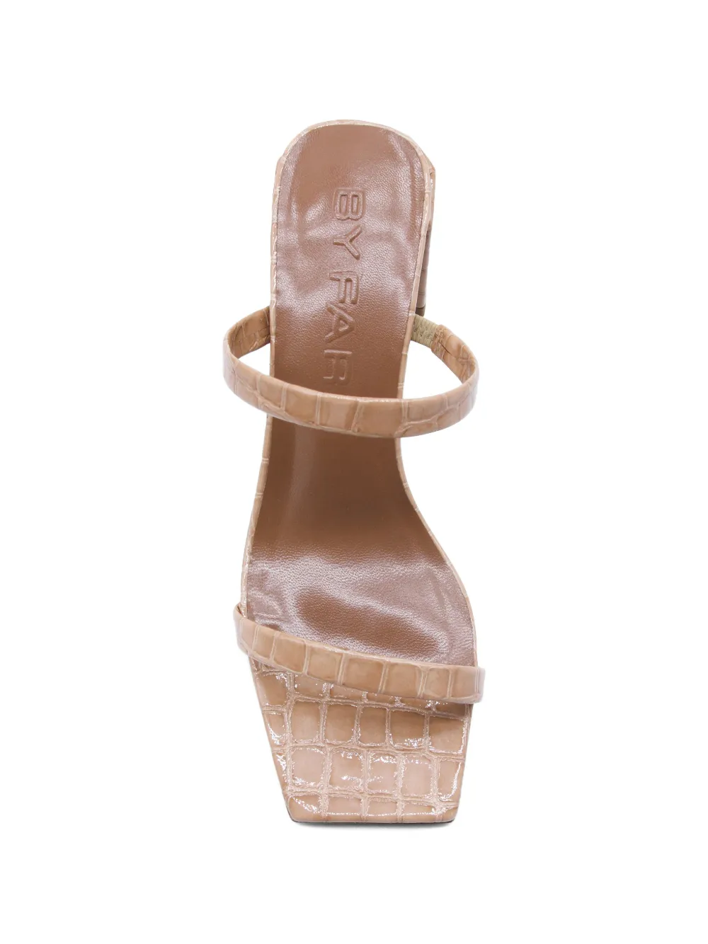 BY FAR Tanya sandalen met vierkante neus en hak Beige