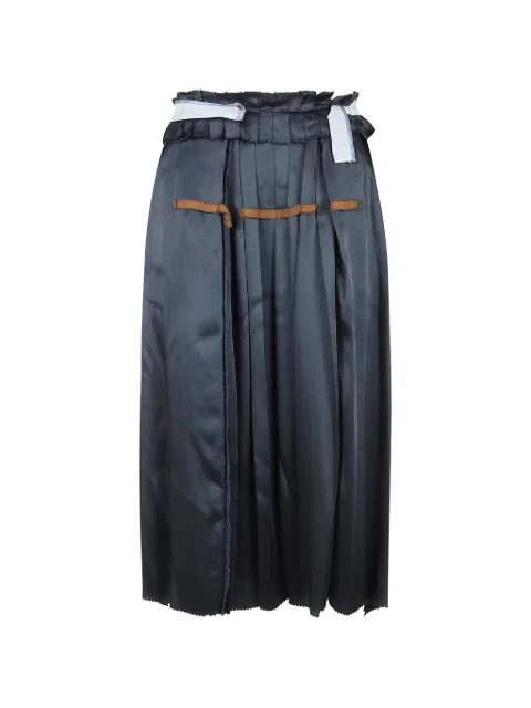 Maison Margiela falda midi con diseño plisado