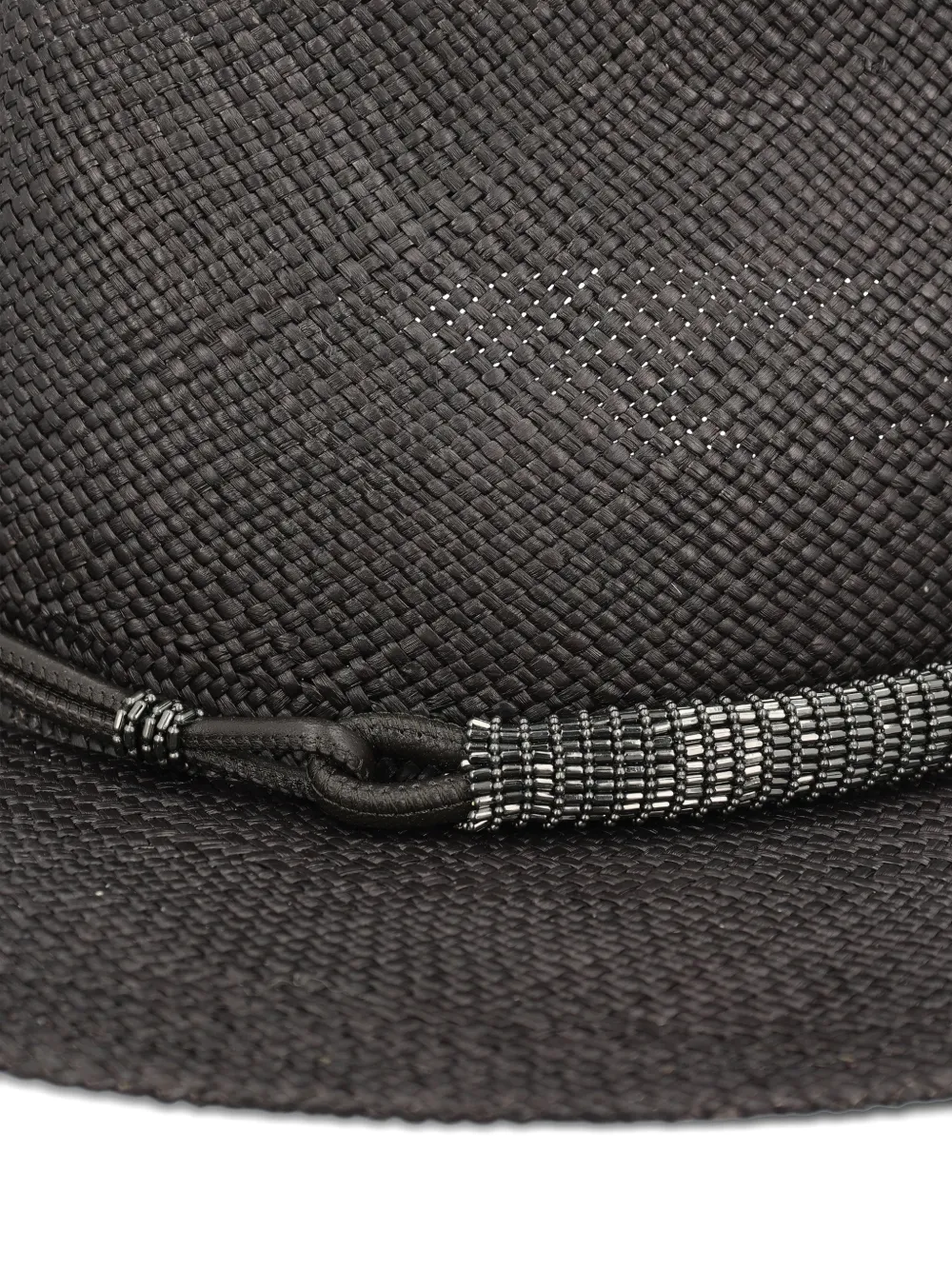 Brunello Cucinelli Fedora hoed met koord detail Zwart