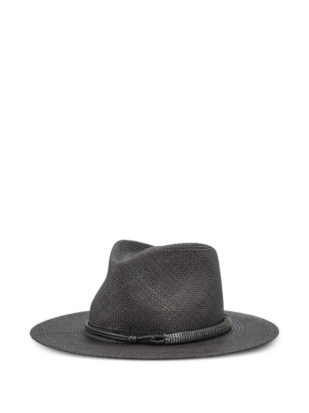 Brunello Cucinelli Fedora hoed met koord detail Zwart