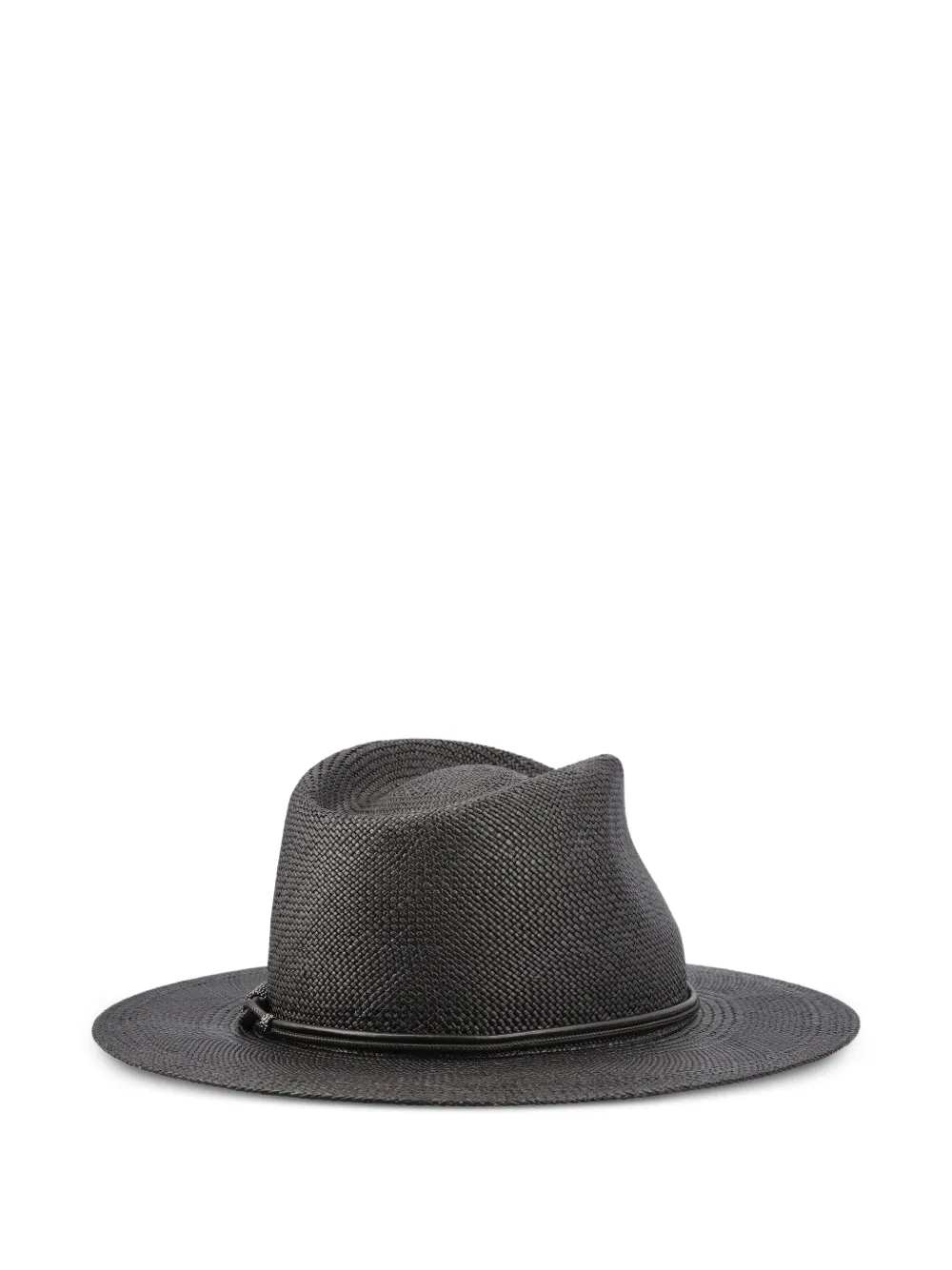 Brunello Cucinelli Fedora hoed met koord detail Zwart