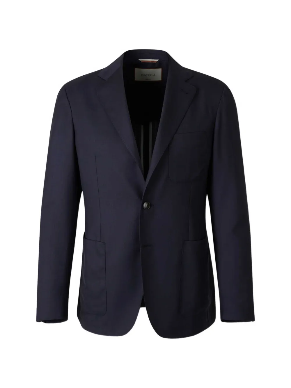 Canali patch-pocket single-breasted blazer | Blue | Image 1