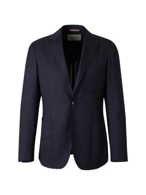 Canali patch-pocket single-breasted blazer