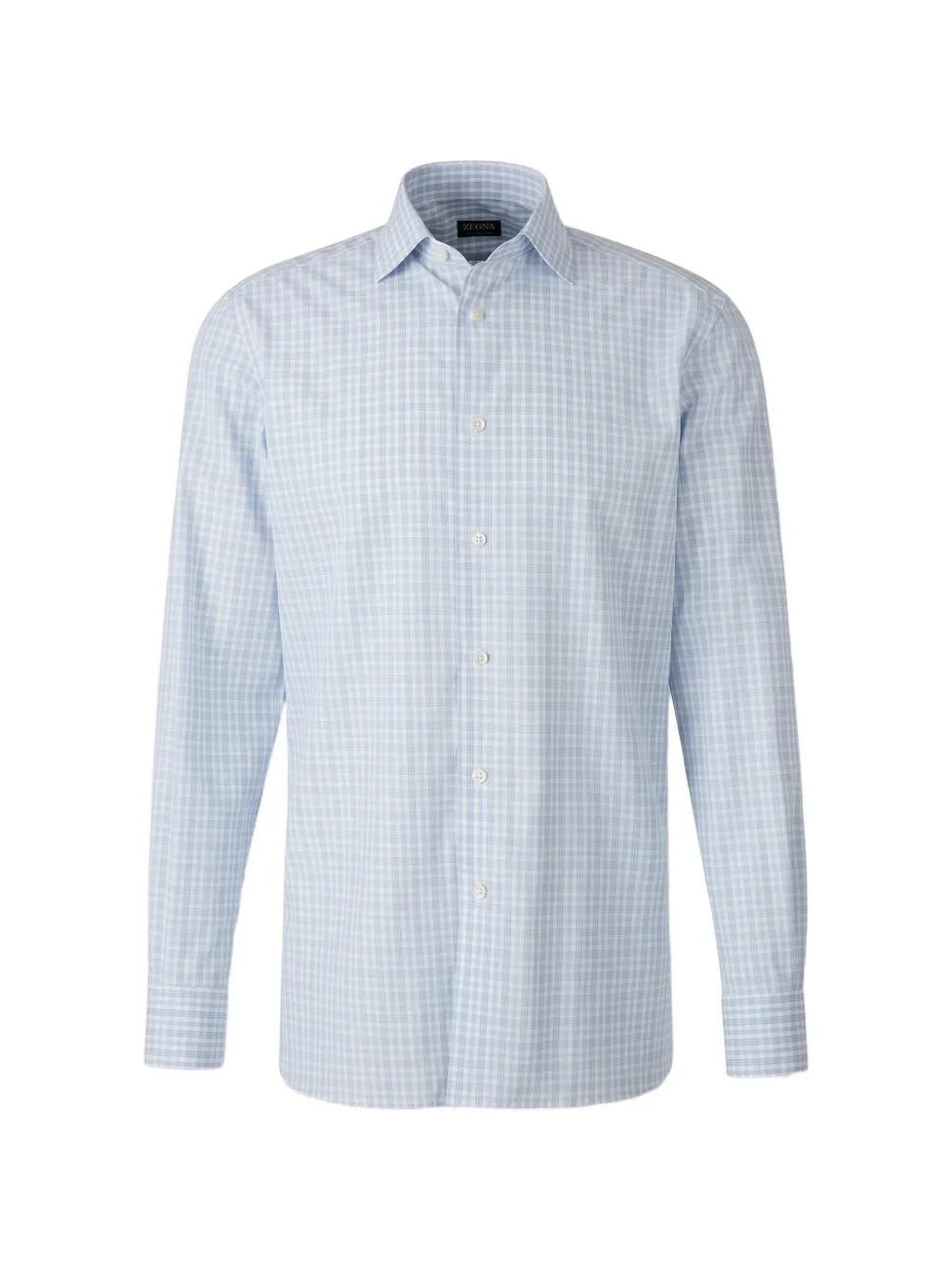 Zegna check-pattern shirt - Blue