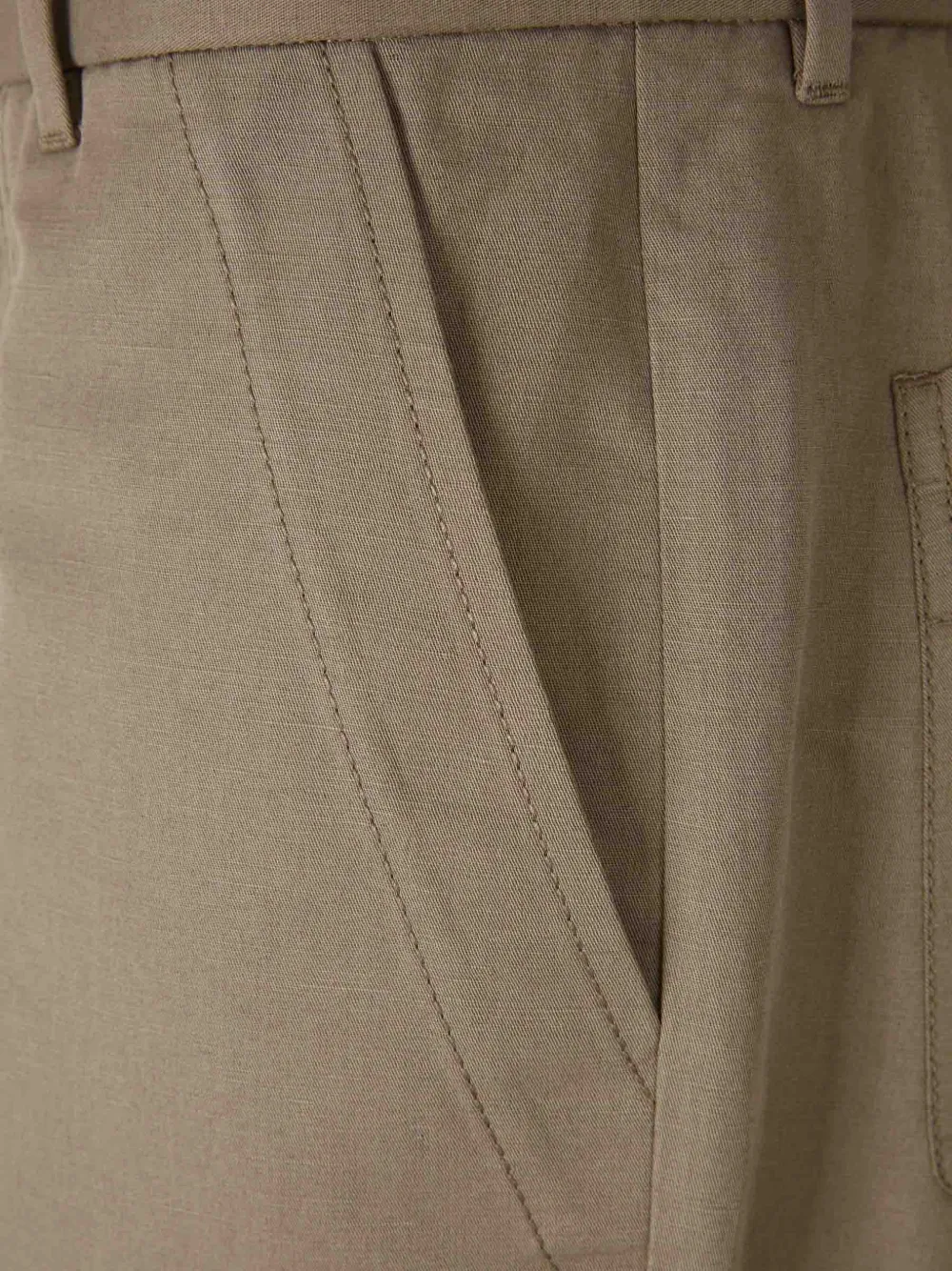 Brioni Broek met opgestikte zak Beige