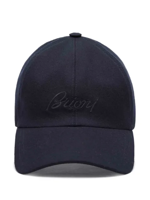 Brioni logo-embroidered cap hat