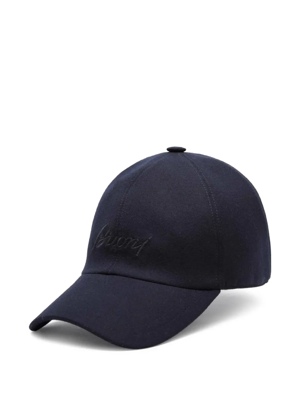  Brioni Logo-embroidered Cap Hat - Blue 