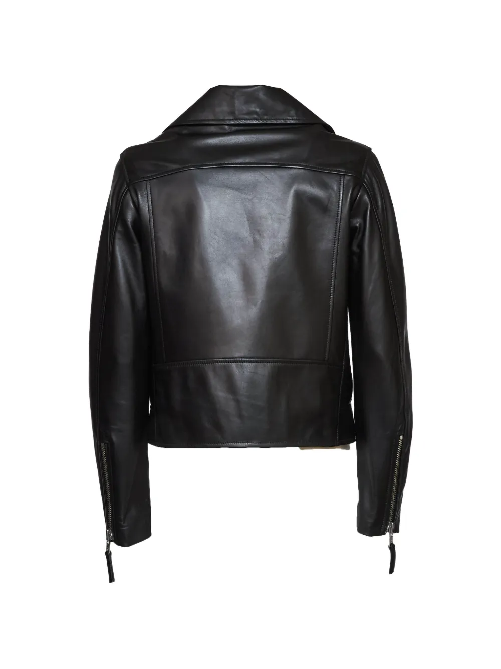  Sword Zip-up Biker Jacket - Black 