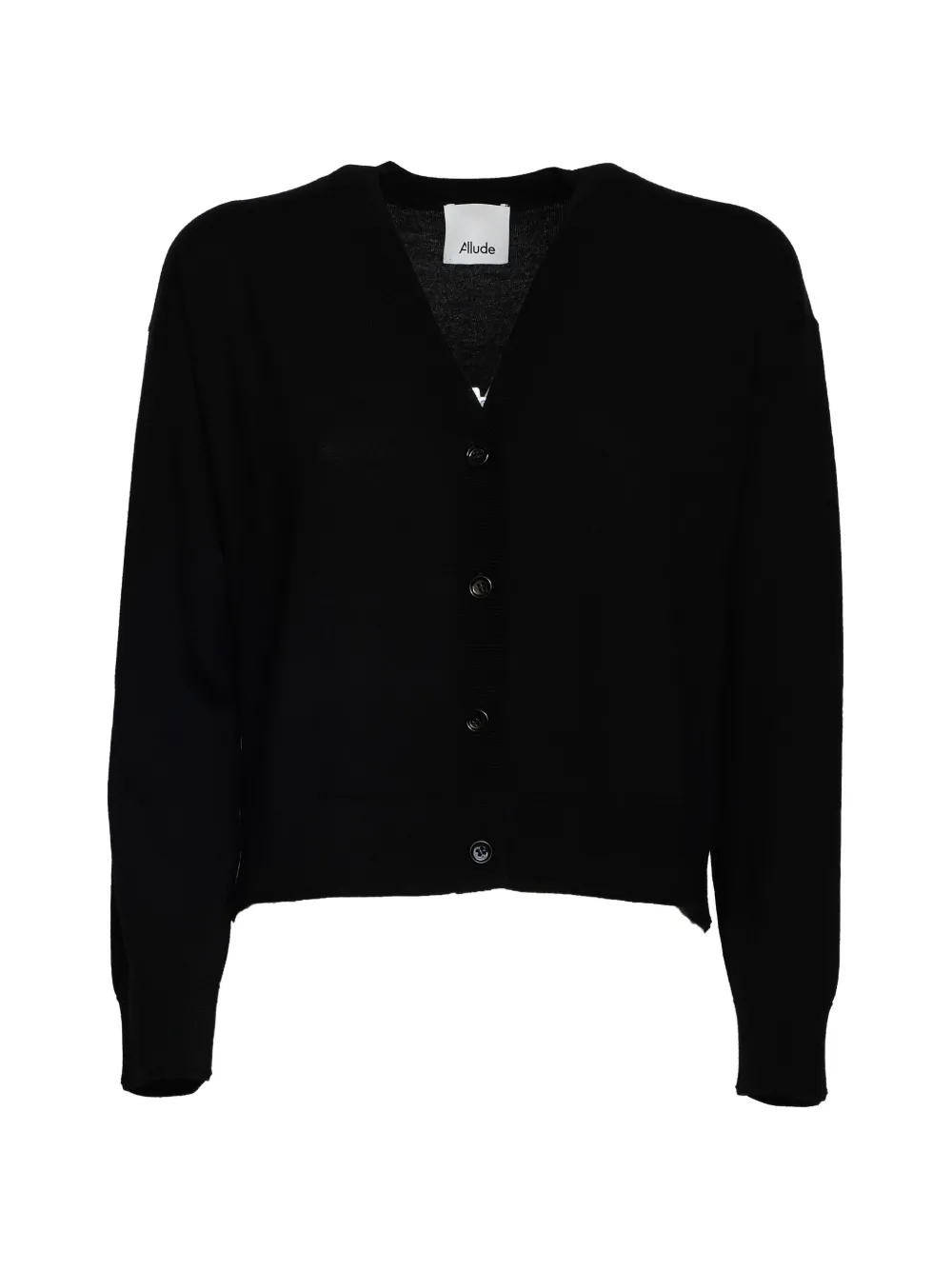 Allude V-neck wool cardigan - Nero