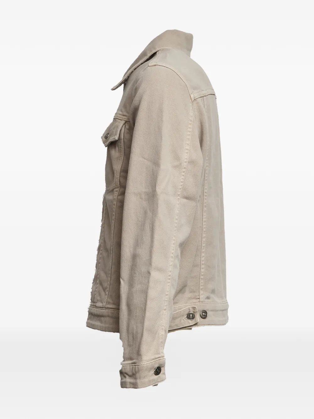 Dondup Buttoned Flap-pocket Denim Jacket In Brown