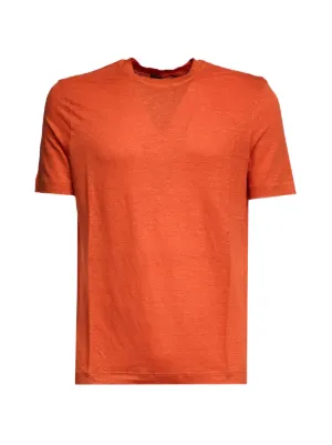 Filippo De Laurentiis Patterned Knit Ribbed T-shirt | Orange