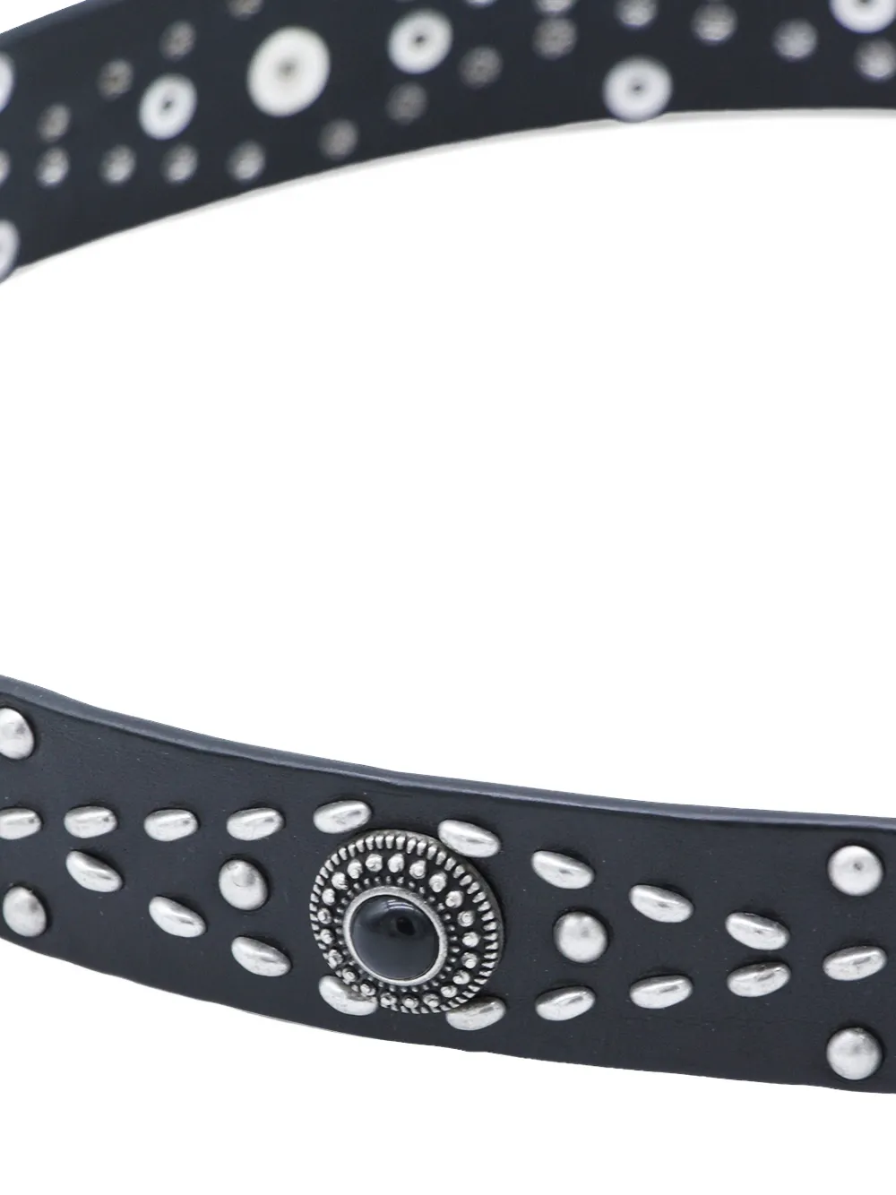  Golden Goose Studded Buckle Belt - Black 
