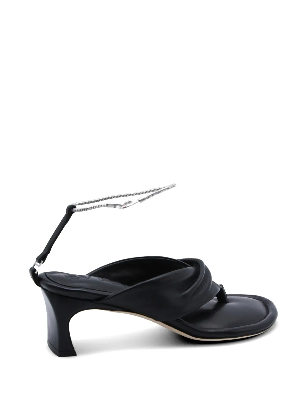 BY FAR Dasha twisted sandals Zwart