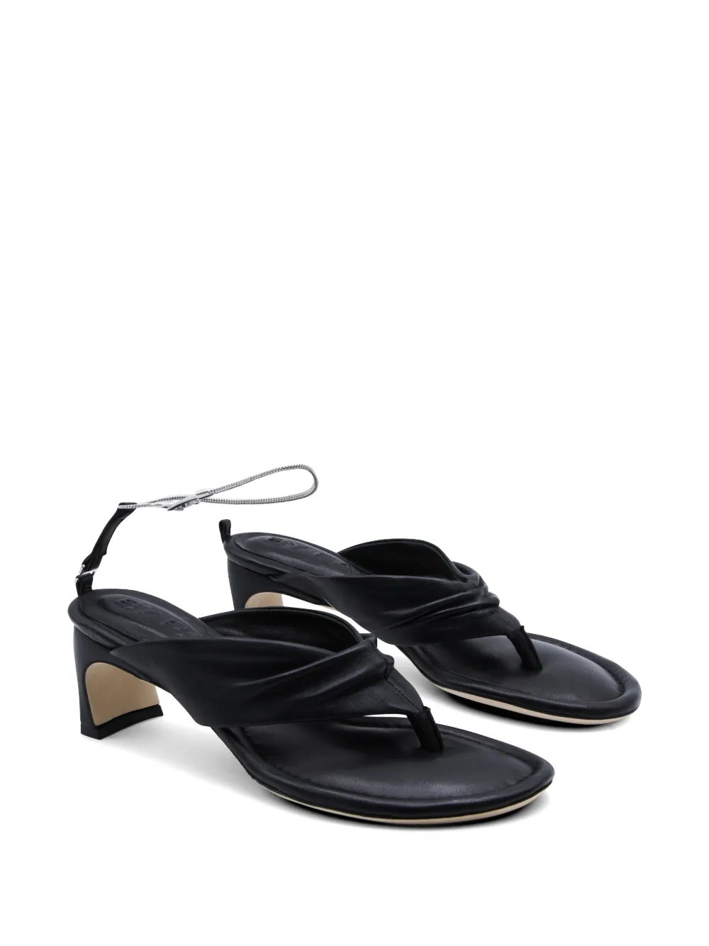 BY FAR Dasha twisted sandals Zwart