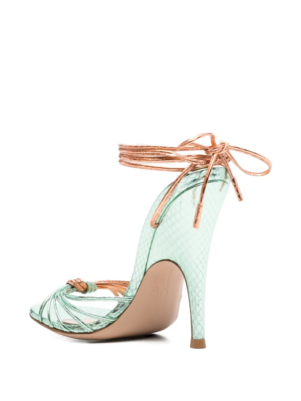 Gianvito Rossi Ricaye round-toe sandals Groen
