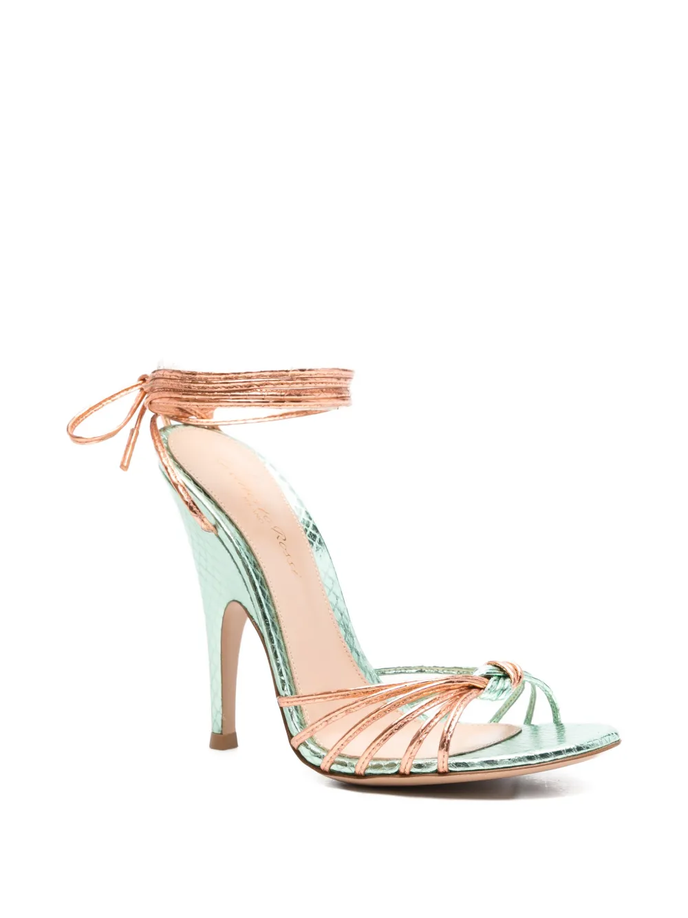 Gianvito Rossi Ricaye round-toe sandals Groen