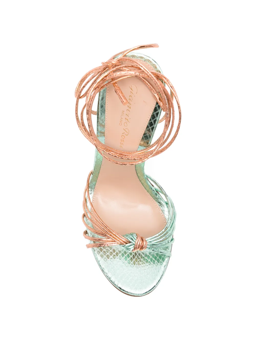 Gianvito Rossi Ricaye round-toe sandals Groen