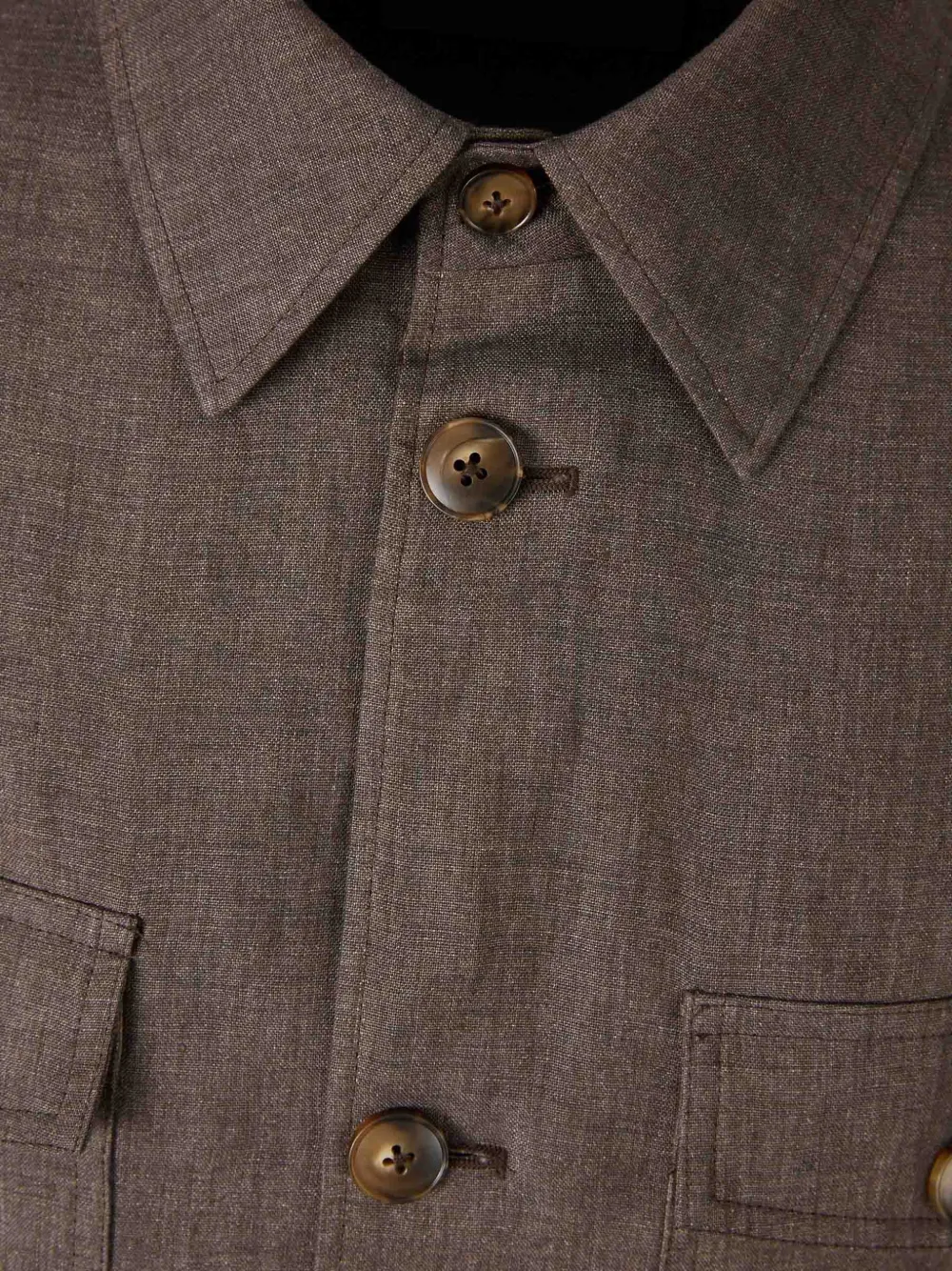  Canali Buttoned Flap-pocket Jacket - Brown 