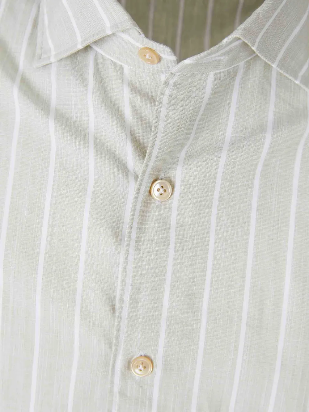  Luigi Borrelli Striped Shirt - Green 