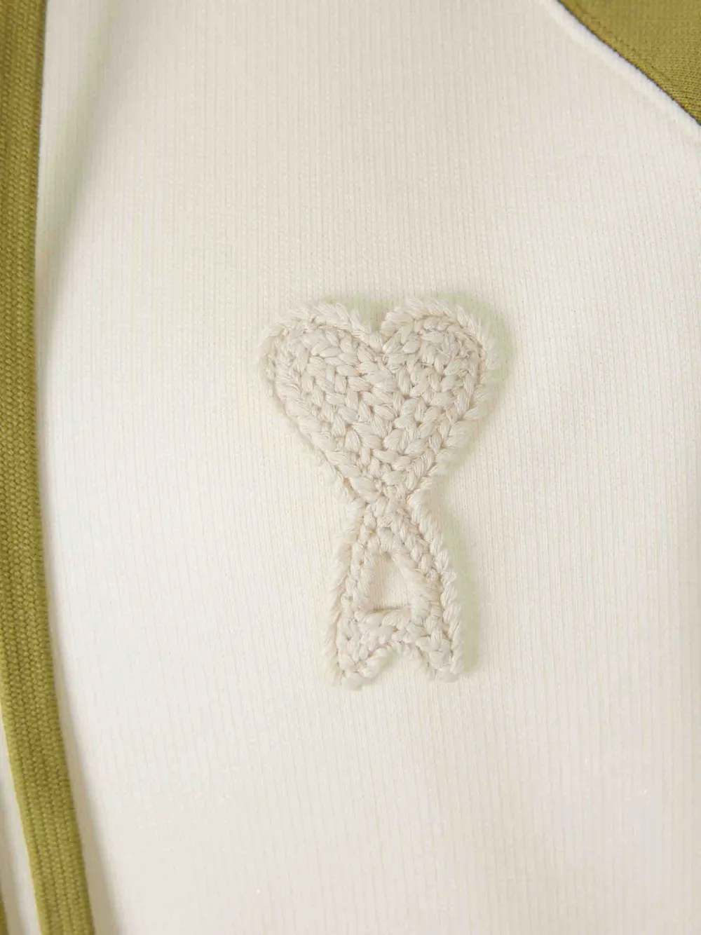 AMI Paris Hoodie met colourblocking en logo-applicatie Beige