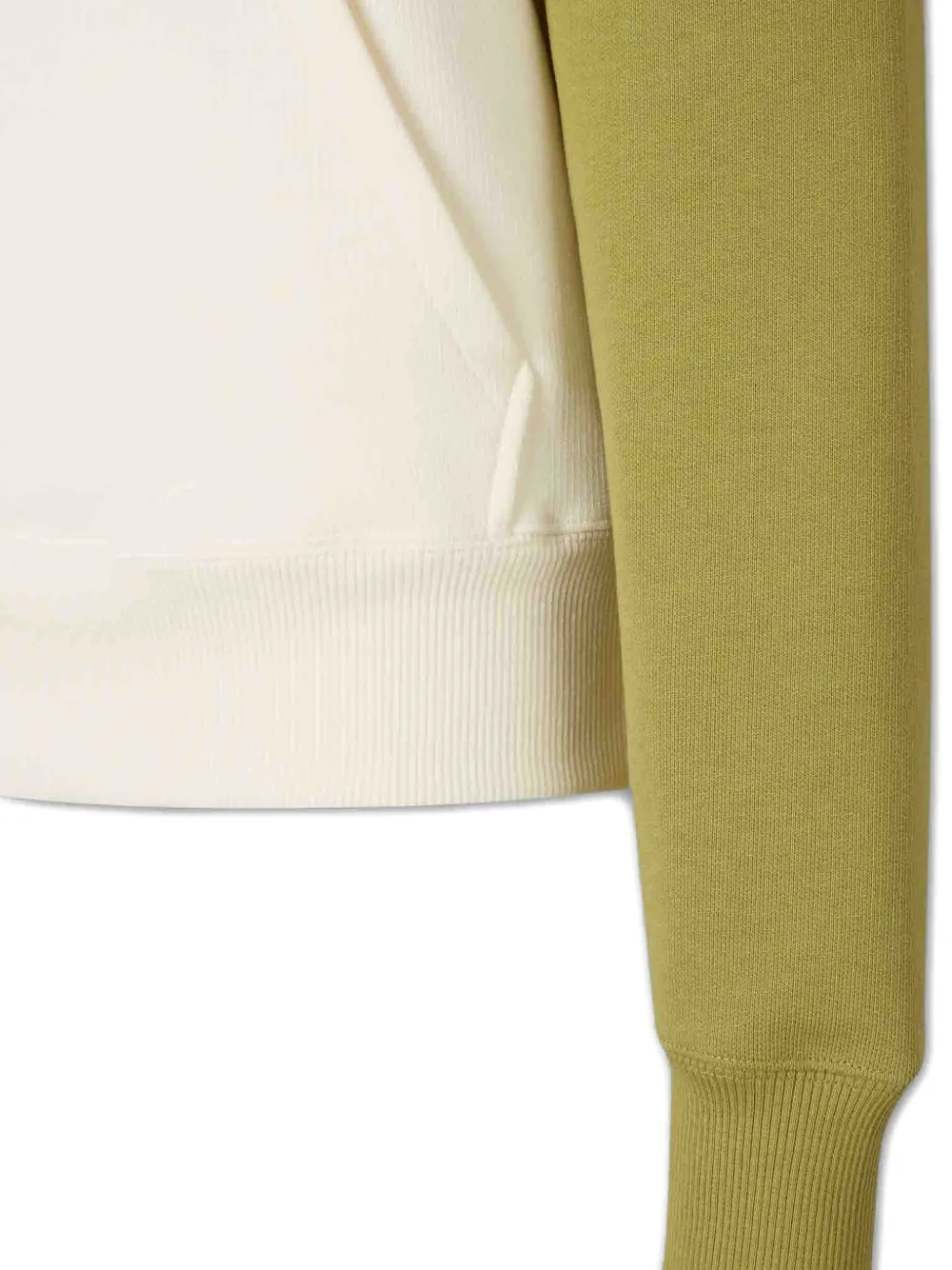 AMI Paris Hoodie met colourblocking en logo-applicatie Beige