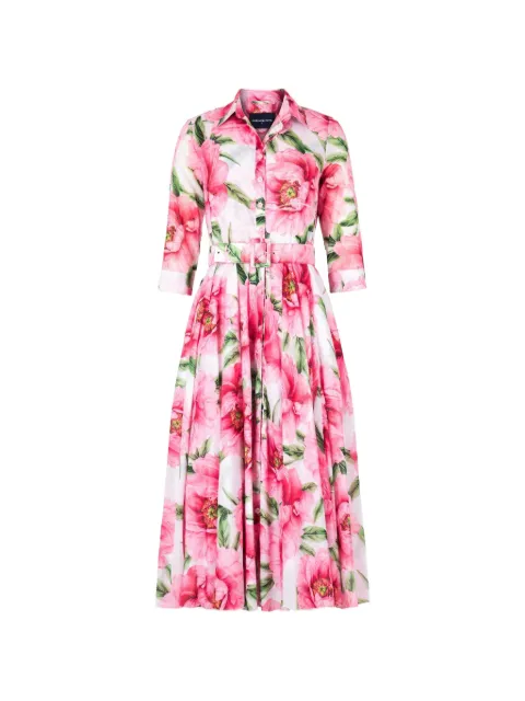Samantha Sung Aster floral-print belted dress