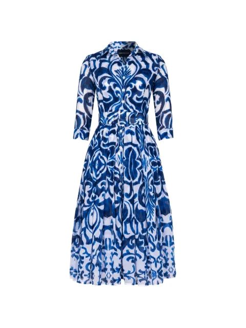 Samantha Sung Audrey tile-print midi dress
