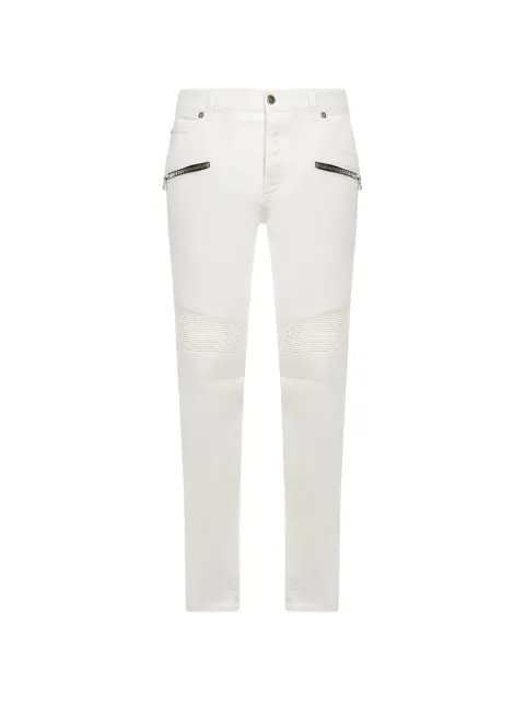 Balmain ribbed panelled jeans