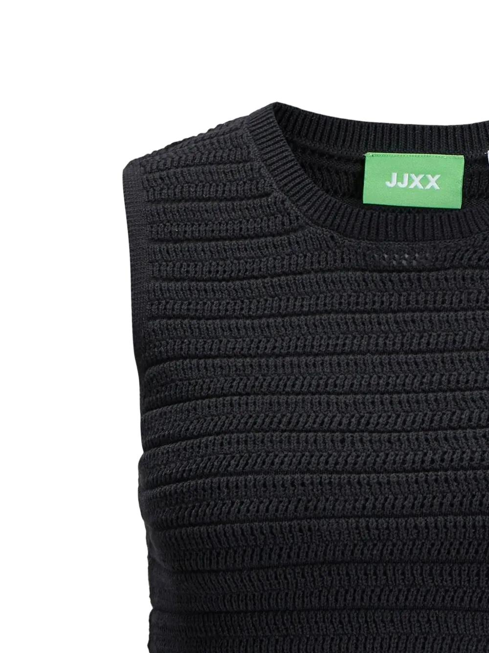 JJXX Mouwloze top met textuur Zwart