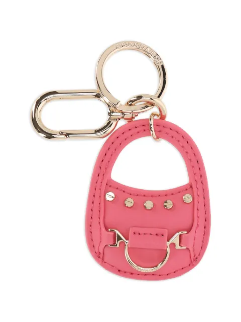 Borbonese studded leather keyring