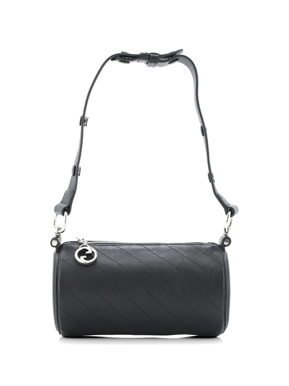 Gucci Pre-Owned Borsa a spalla Blondie mini in pelle trapuntata con motivo diagonale - Nero