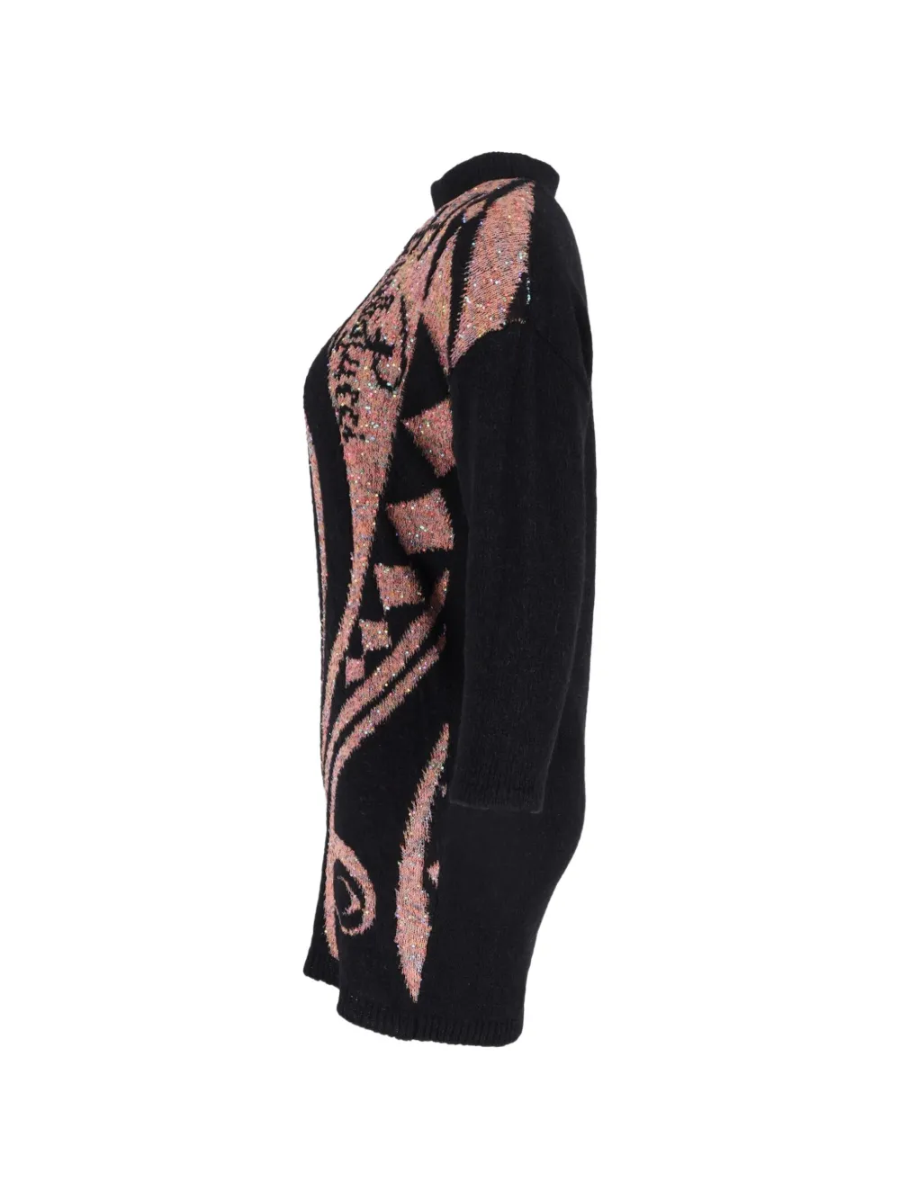 Pre-owned Pucci Patterned Sweater Dress In Black