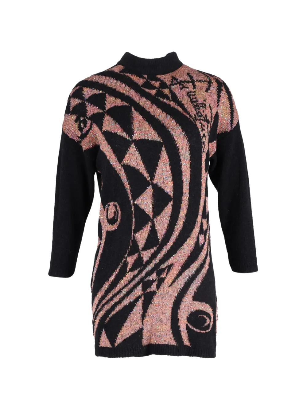 PUCCI Pre-Owned patterned sweater dress - Nero