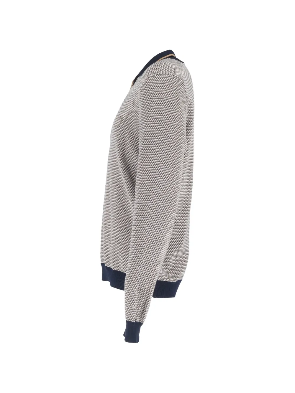 Knitted Open-Collared Sweater