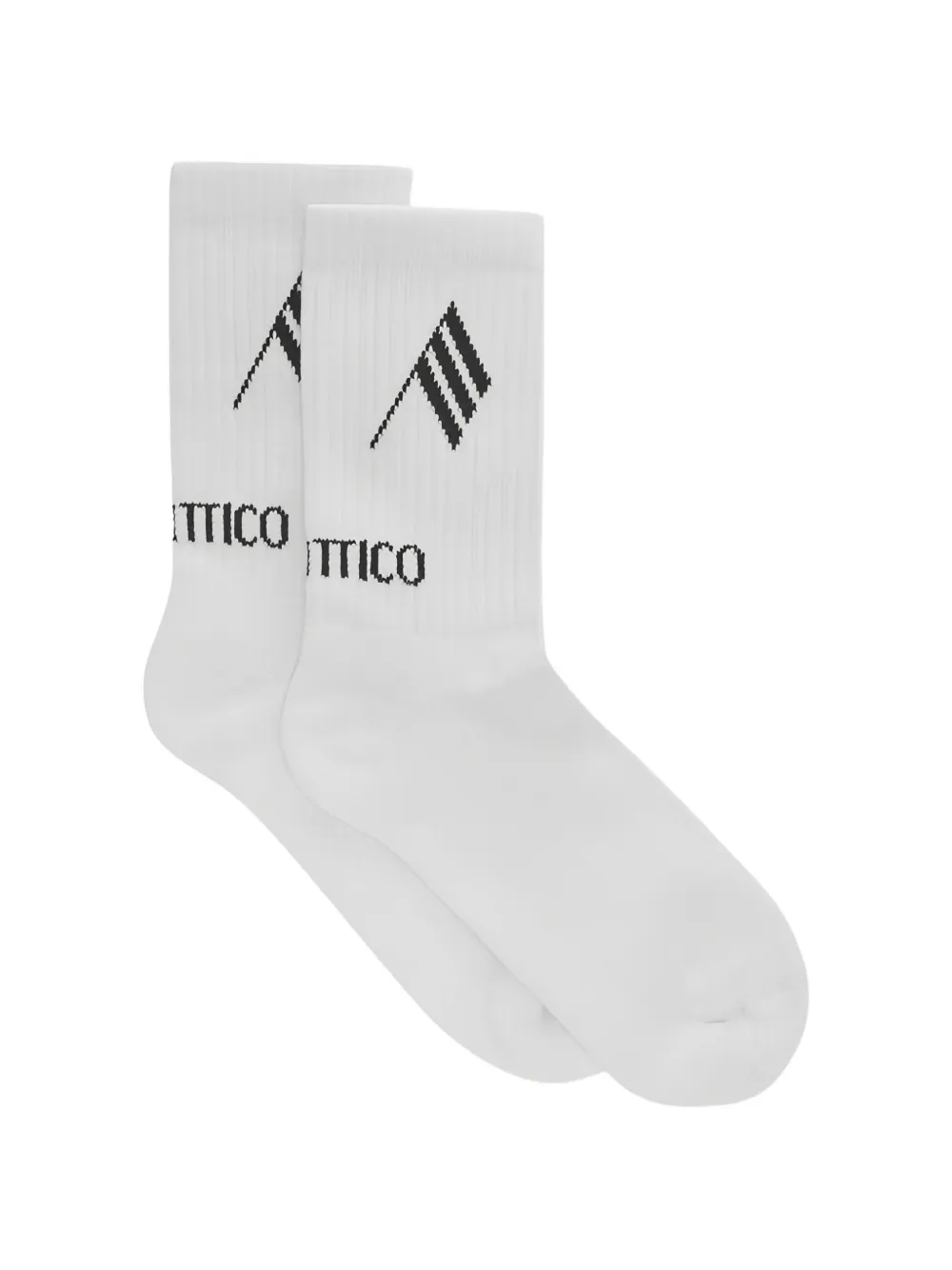The Attico logo cotton socks - Bianco