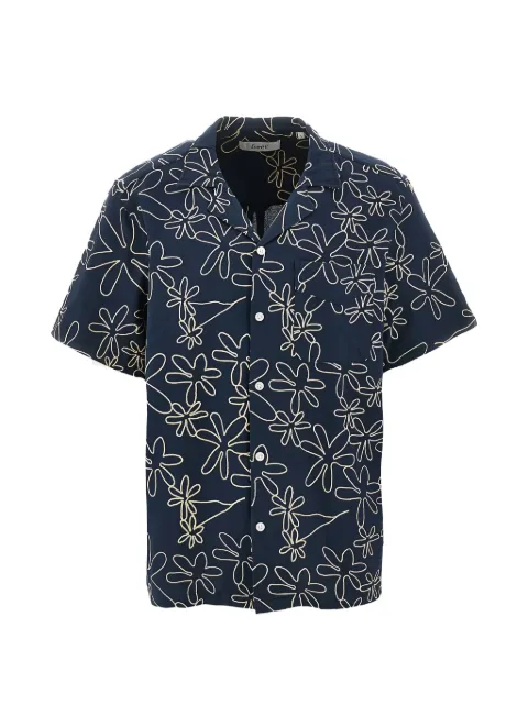 Foret floral-embroidery shirt