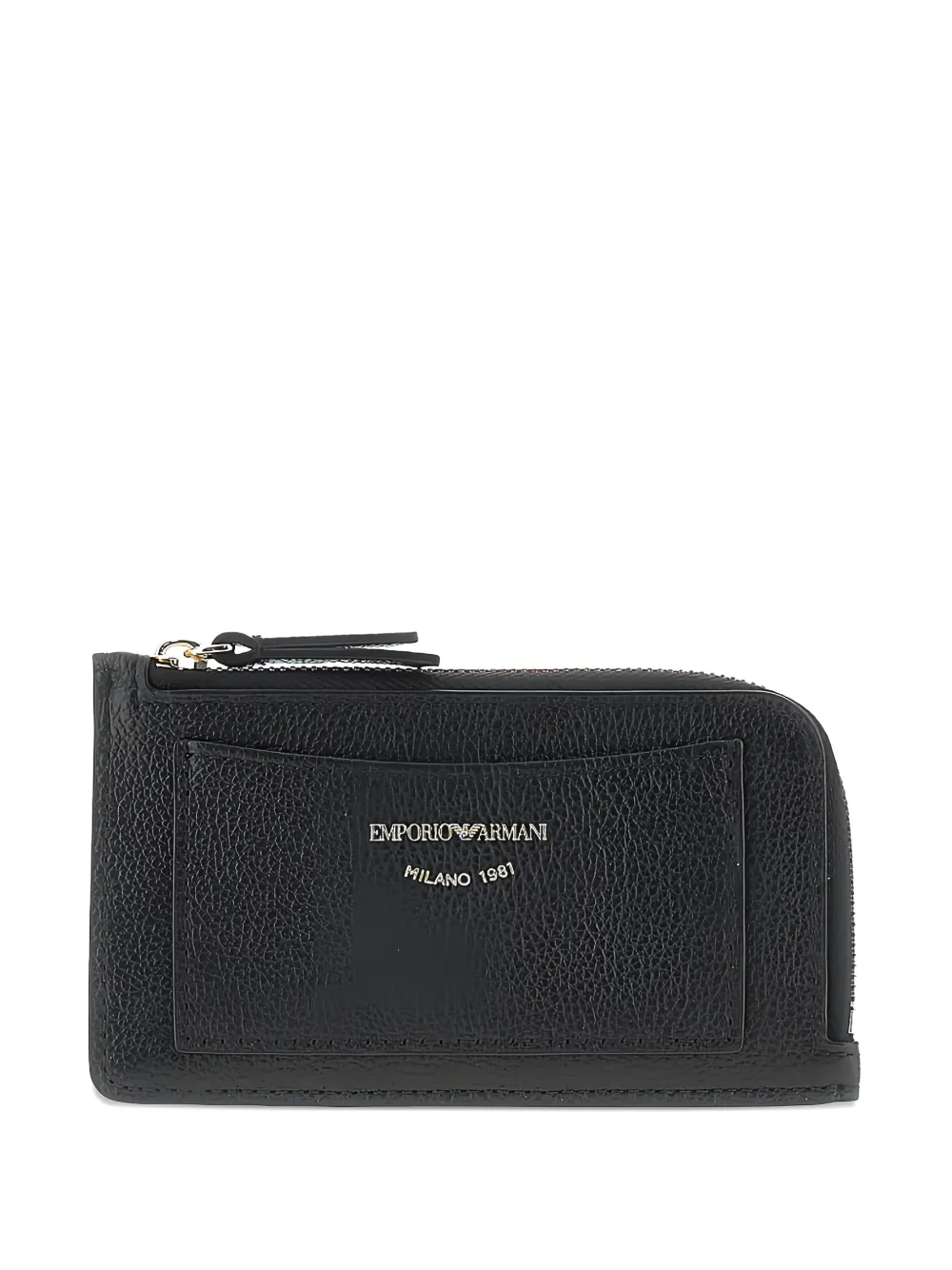Emporio Armani zip leather wallet - Nero