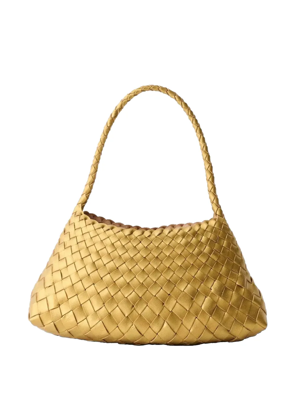 Dragon Diffusion Rosanna Woven Shoulder Bag In Gold